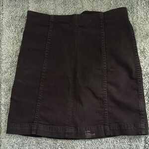 Classic Black Denim Skirt